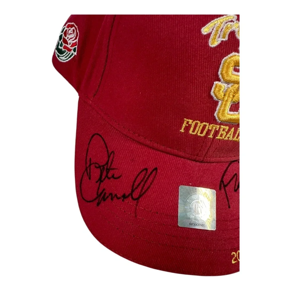 USC Trojans Football 2007 Rose Bowl‎ Game Autographed Hat Cap